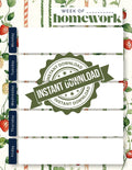 Strawberry Weekly Homework Planner | Sweet Berry Student Agenda (Digital Download)