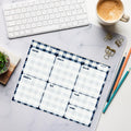 Dark Navy Gingham Undated Weekly Planner