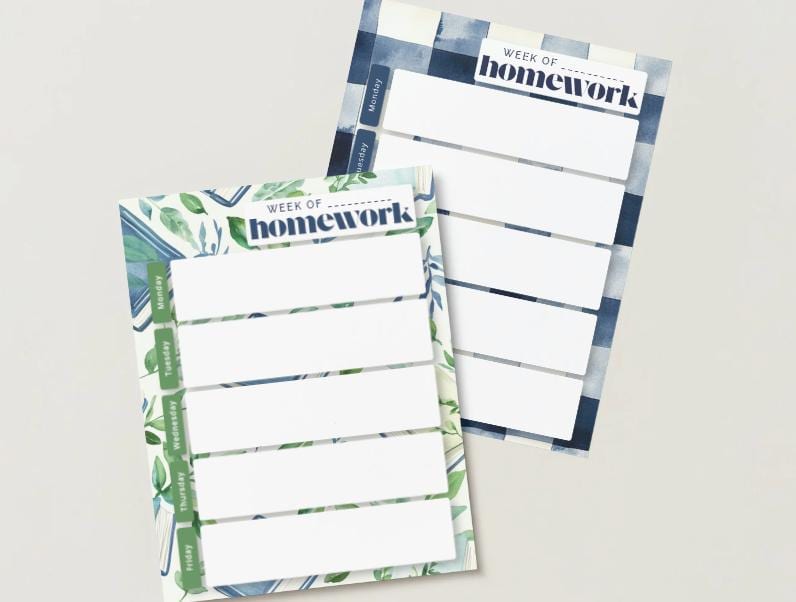 Floral Books Weekly Homework Planner | Dark Academia Literary Study Tracker (PDF Download)