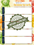 Gummy Bear Weekly Homework Planner | Y2K Candy Student Agenda (Digital Download)