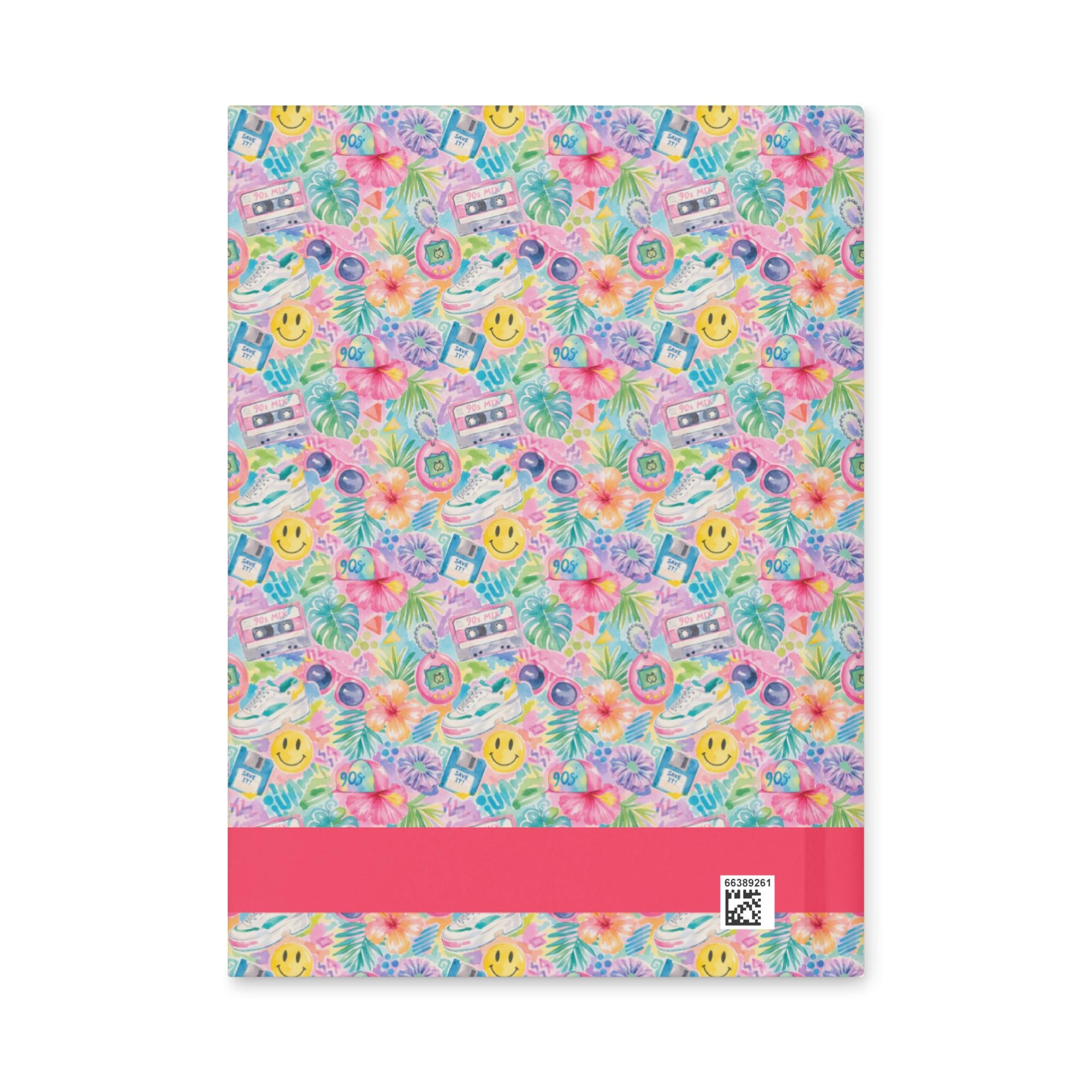 Custom 90s Neon Hardcover Journal | Lined Tear Out Pages | CUSTOMIZE